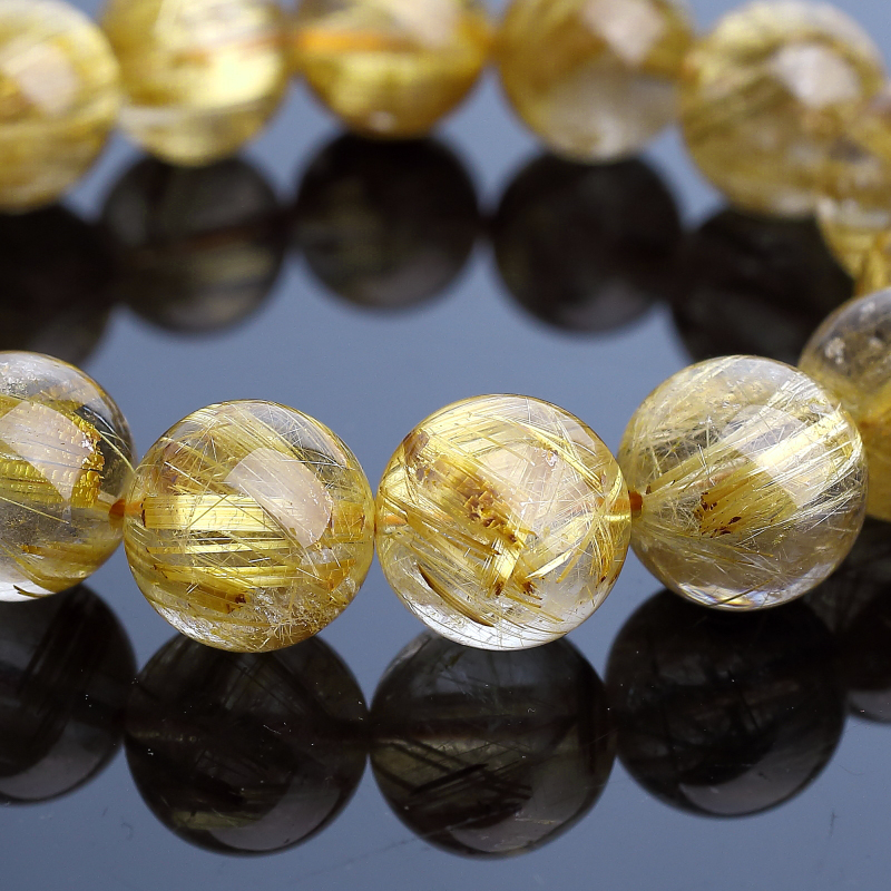 天然发晶手串-红掌柜