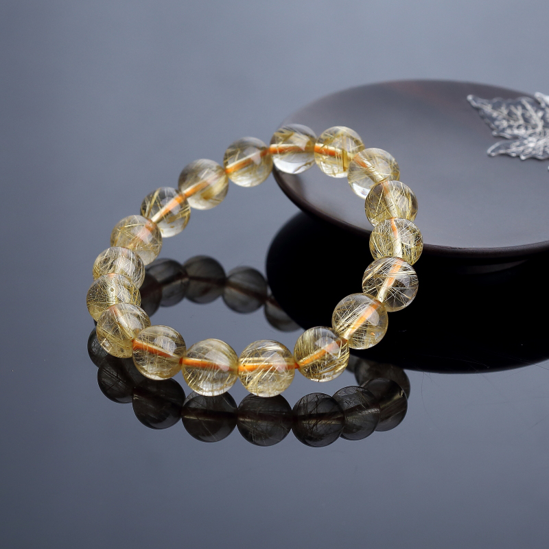 11mm发晶手串-红掌柜