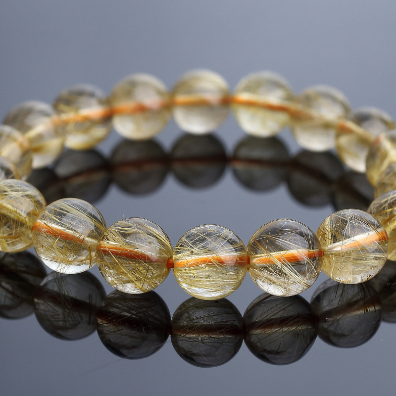 天然发晶手串-红掌柜