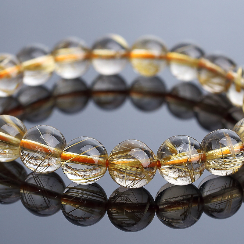 天然发晶手串-红掌柜