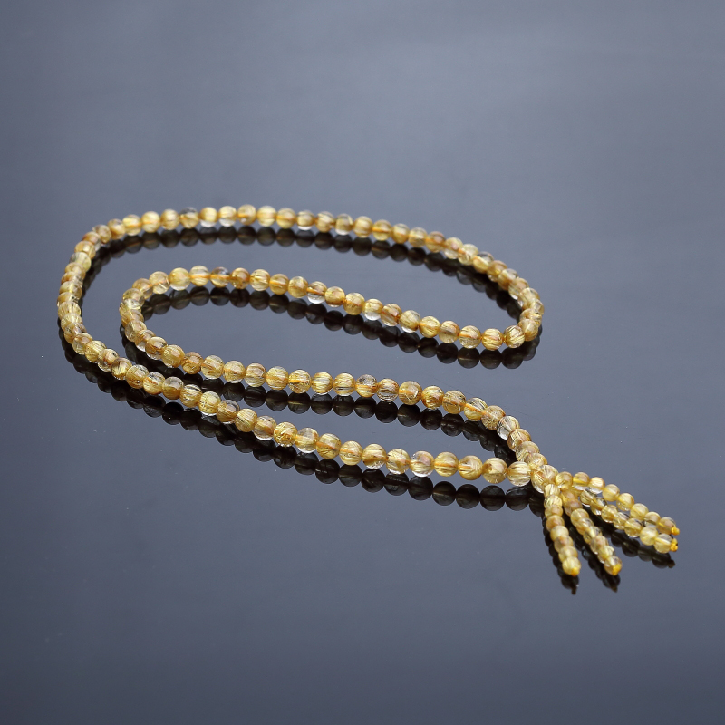 6mm发晶佛珠-红掌柜