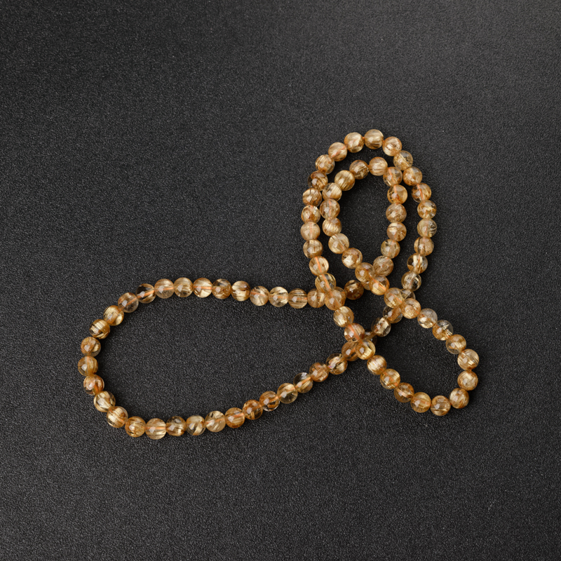 6mm发晶手串-红掌柜