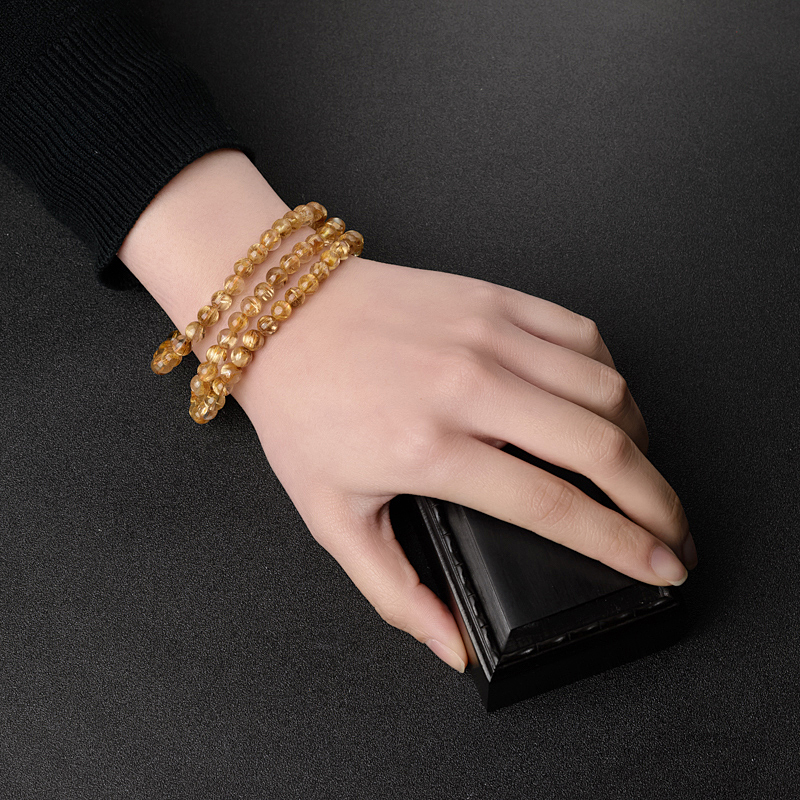 巴西钛金发晶手串-红掌柜