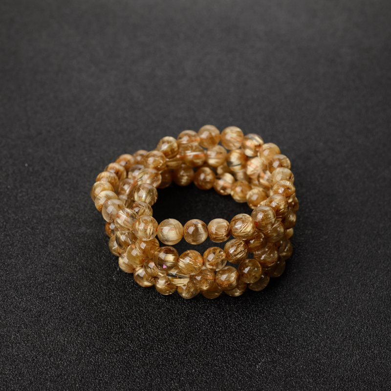 钛金发晶手串-红掌柜