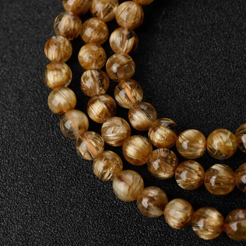 天然钛金发晶手串-红掌柜