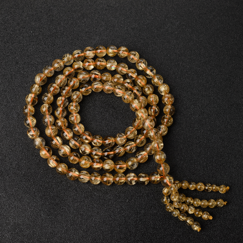 发晶佛珠-红掌柜