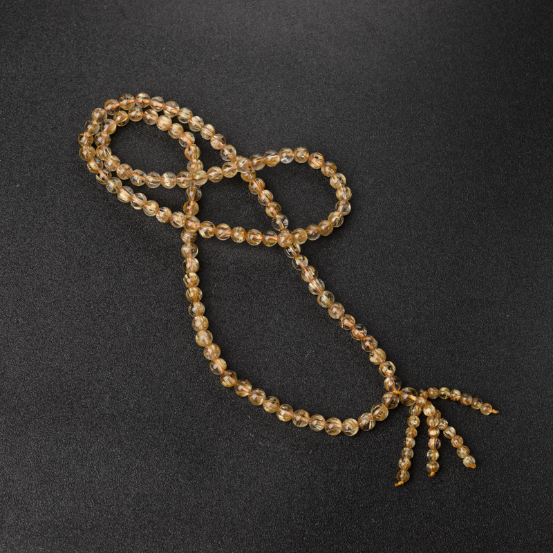 6.5mm发晶佛珠-红掌柜