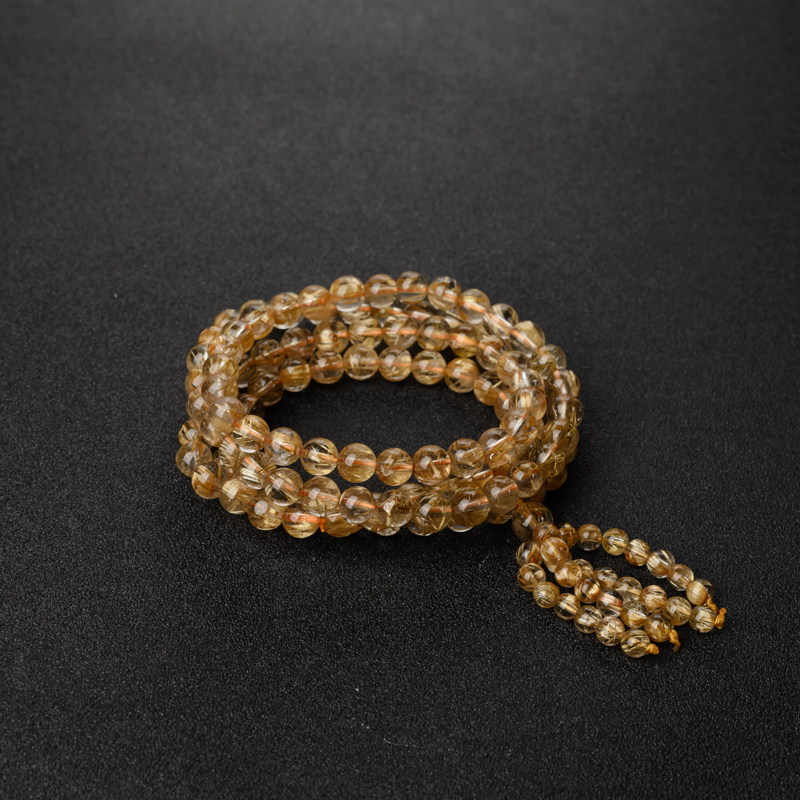 钛金发晶佛珠-红掌柜