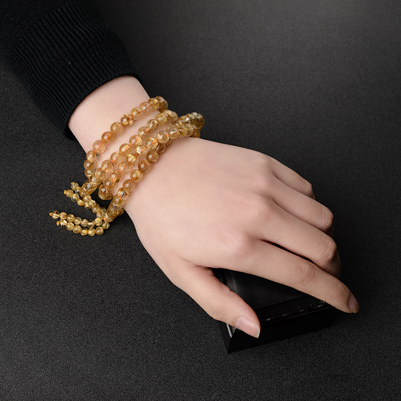 发晶佛珠-红掌柜