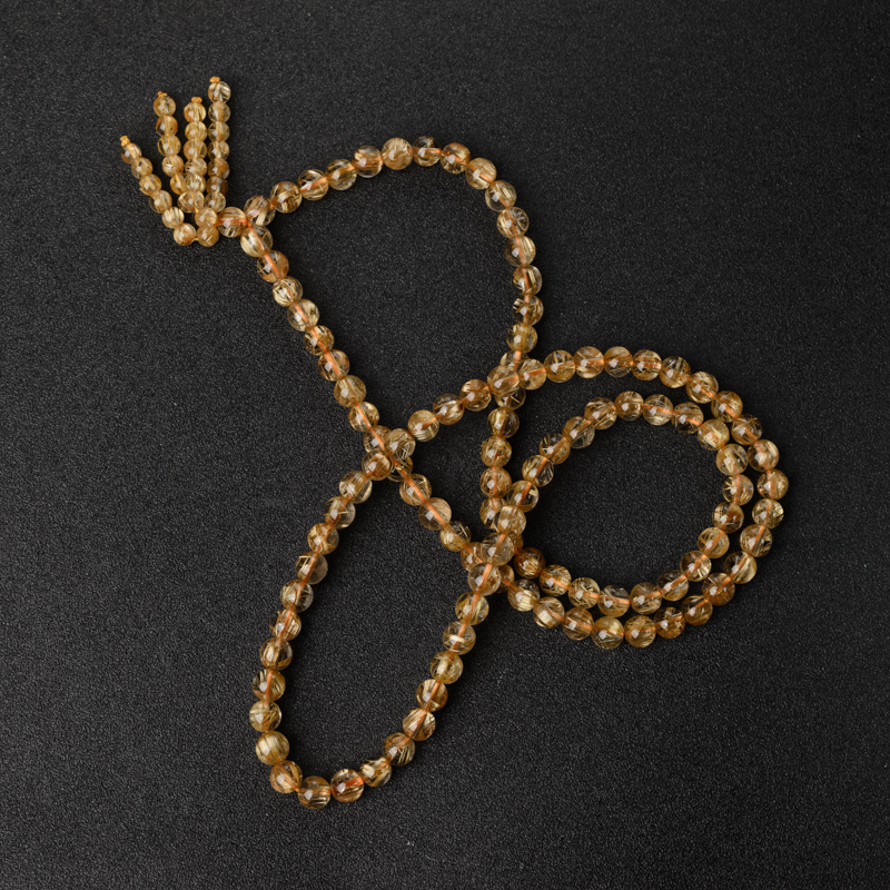 7mm发晶佛珠-红掌柜