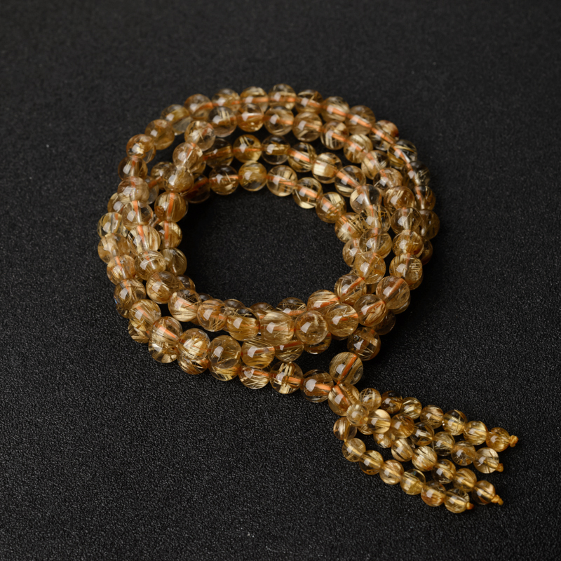 钛金发晶佛珠-红掌柜