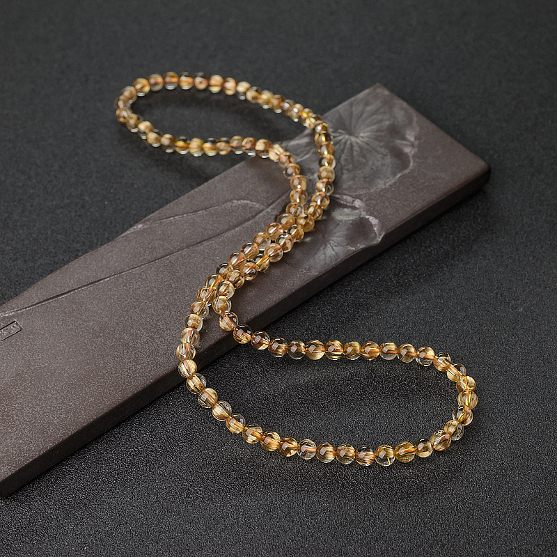 6mm发晶多圈手串-红掌柜