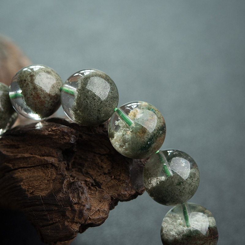 天然绿幽灵手串-红掌柜