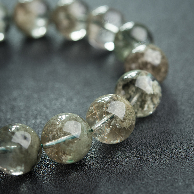 天然巴西绿幽灵手串-红掌柜