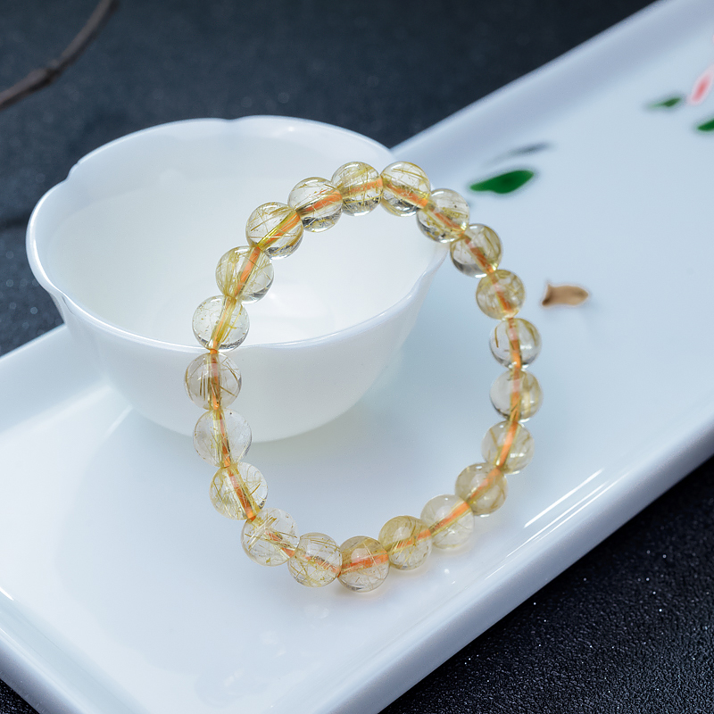 金发晶单圈手串-红掌柜