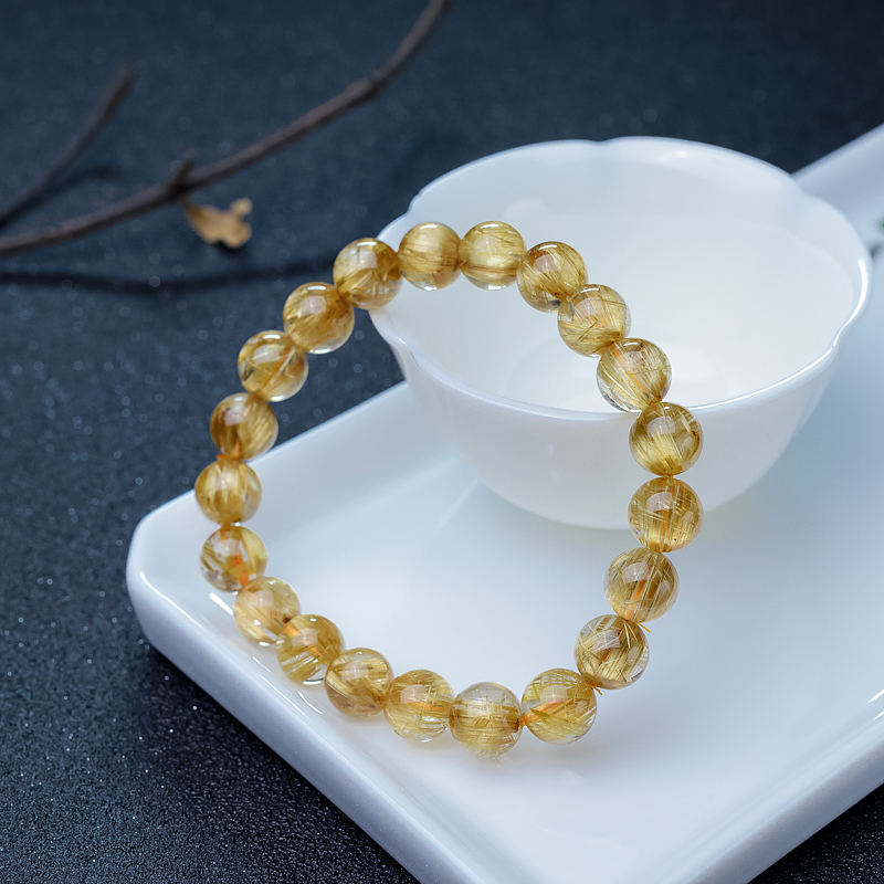 9.5mm钛晶单圈手串-红掌柜