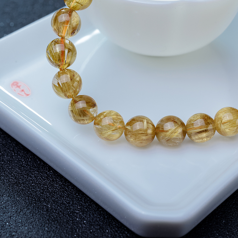 巴西钛晶手串-红掌柜