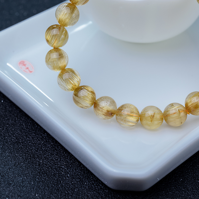 天然猫眼钛晶手串-红掌柜