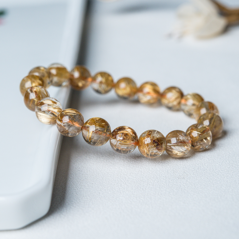 钛晶单圈手串-红掌柜