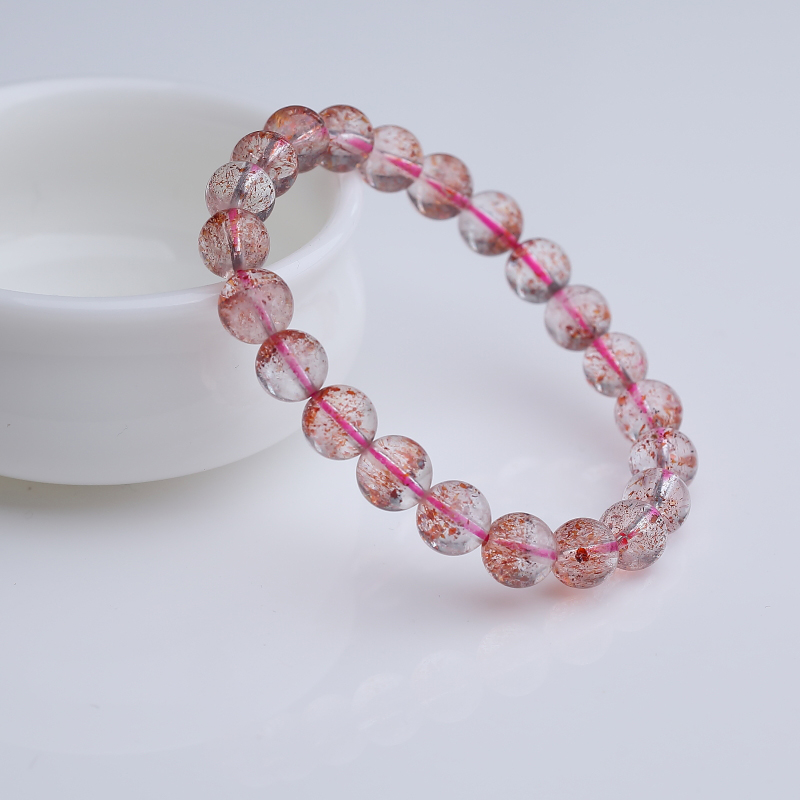 天然金草莓晶手串-红掌柜