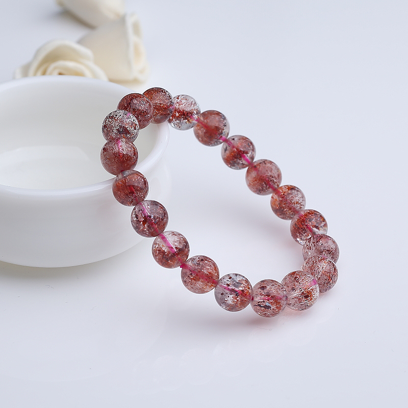 马达加斯加金草莓晶手串-红掌柜