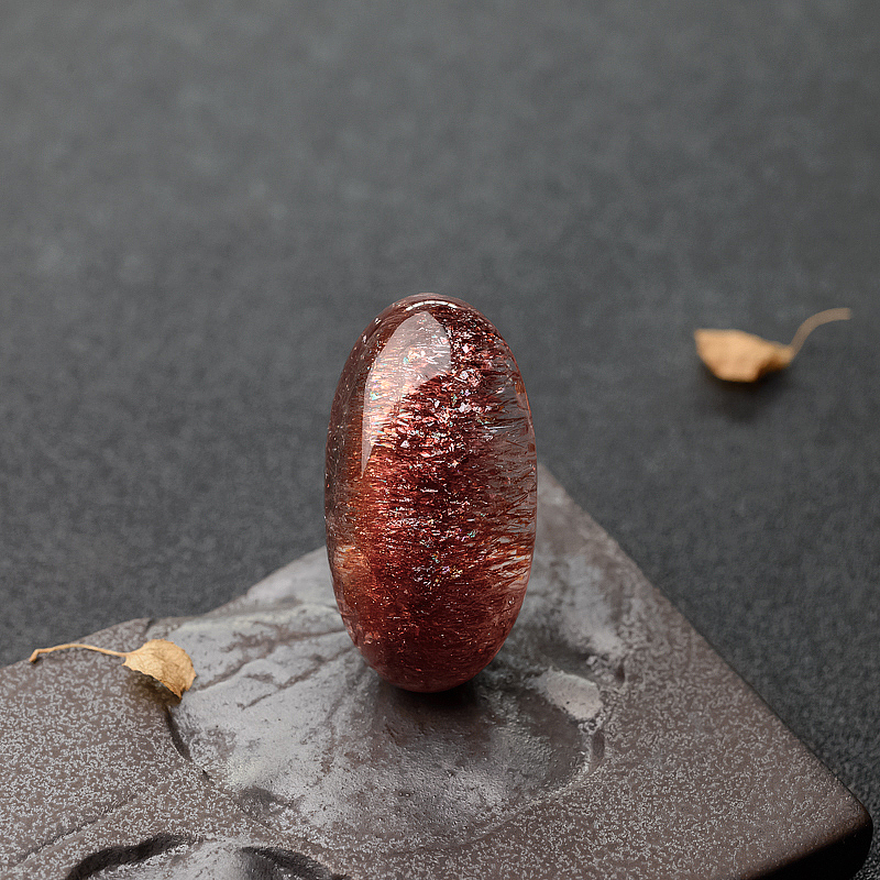 马达加斯加天然金草莓晶吊坠-红掌柜