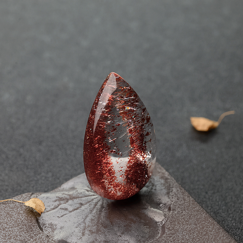 马达加斯加金草莓晶吊坠-红掌柜