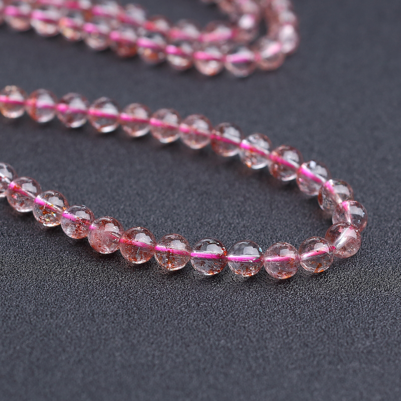 金草莓晶多圈手串-红掌柜