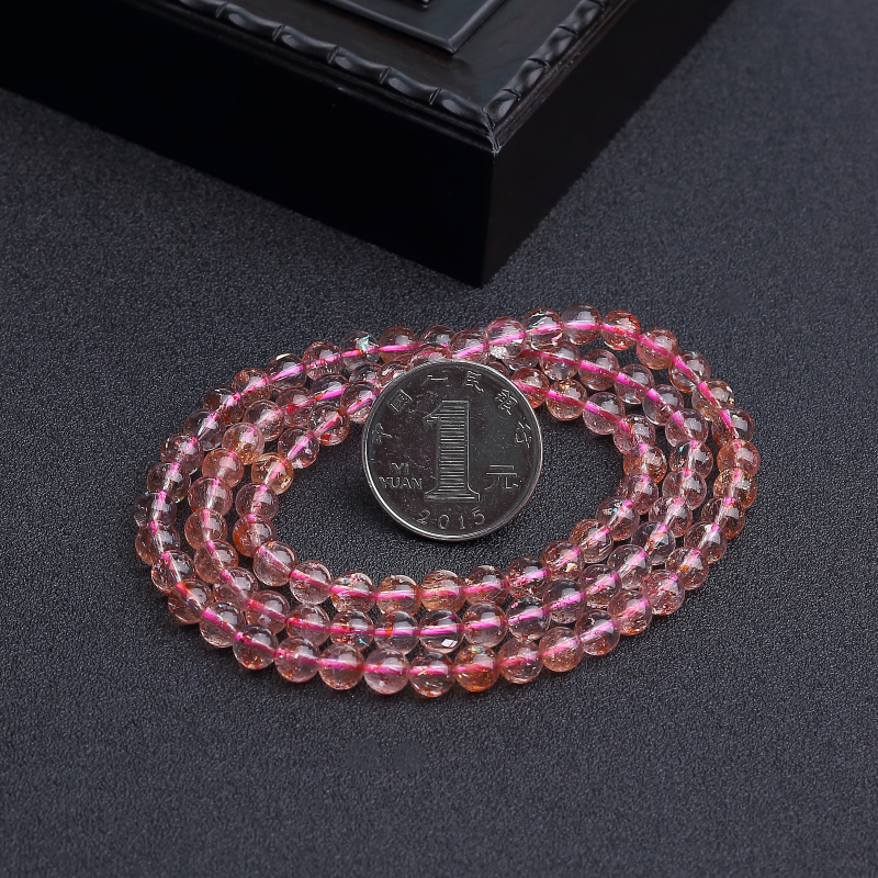 巴西金草莓晶手串-红掌柜