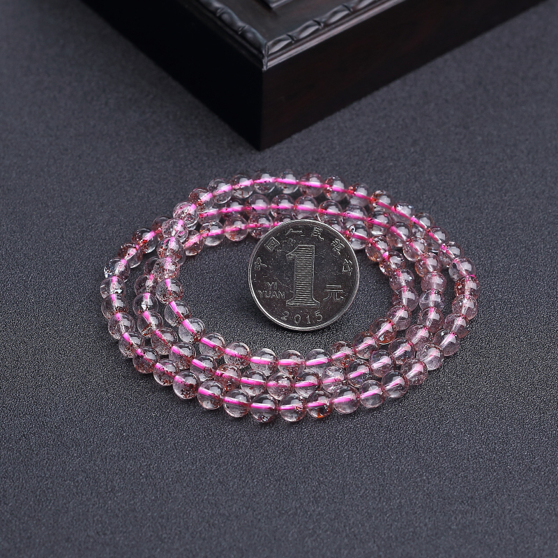 巴西金草莓晶手串-红掌柜