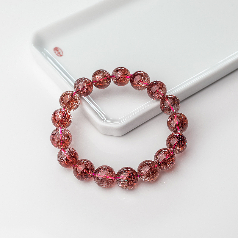 12mm金草莓晶手串-红掌柜
