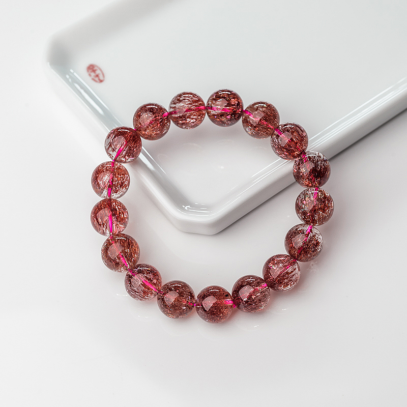 12mm草莓晶手串-红掌柜