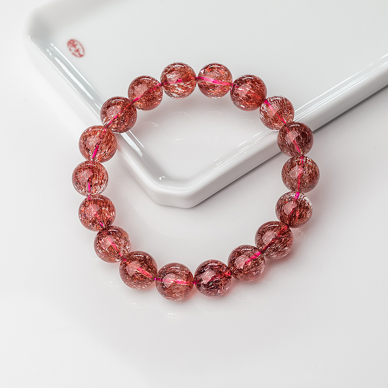 12mm草莓晶手串-红掌柜