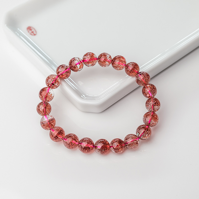 9mm草莓晶手串-红掌柜