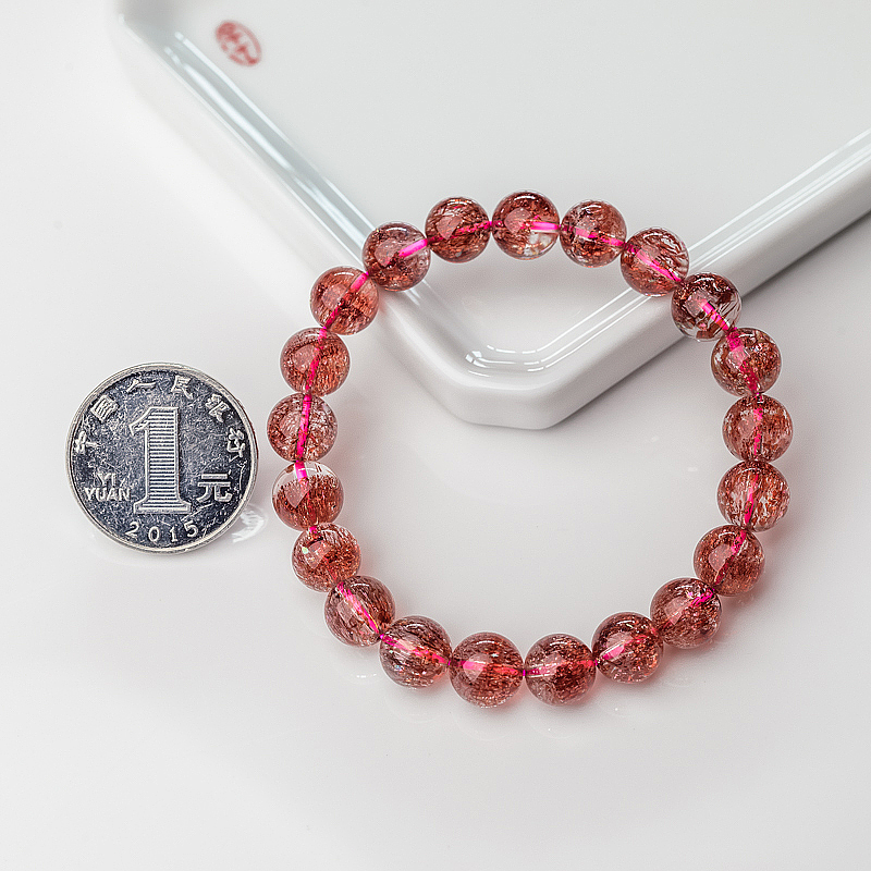 草莓晶单圈手串-红掌柜