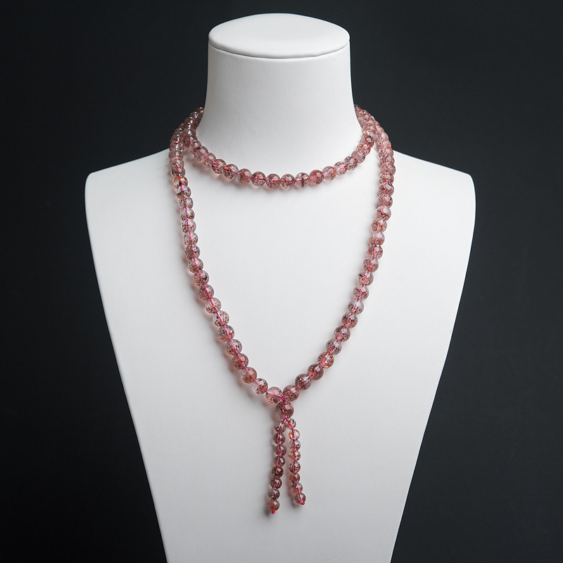 6.5mm金草莓晶108佛珠-红掌柜