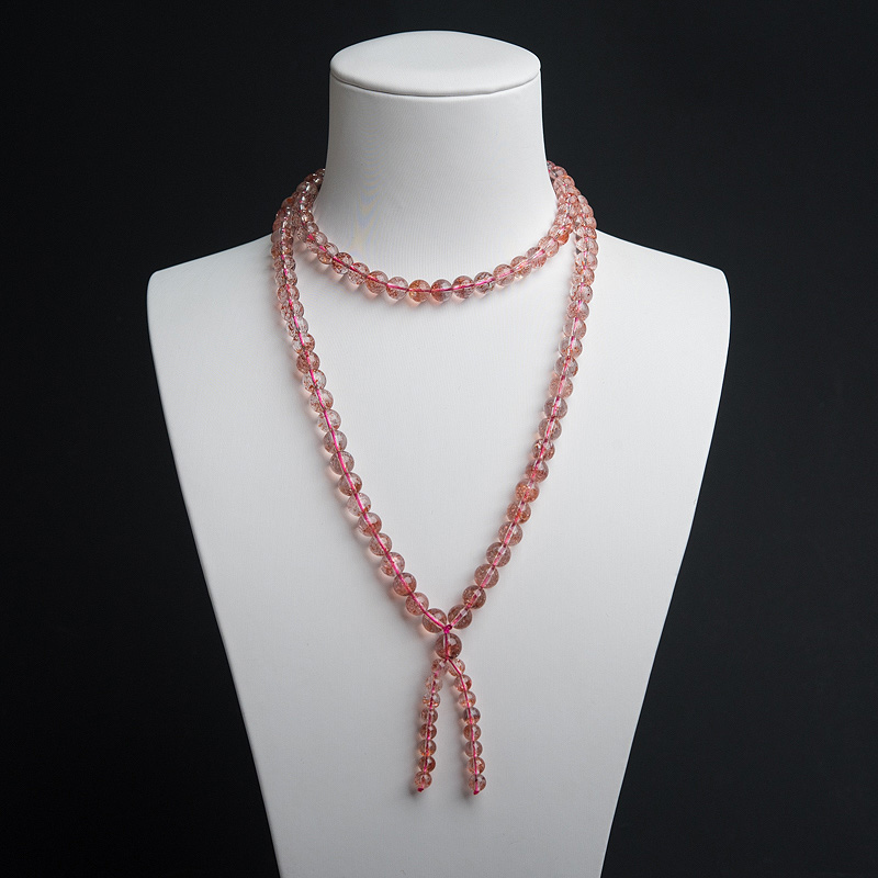 6.5mm金草莓晶108佛珠-红掌柜