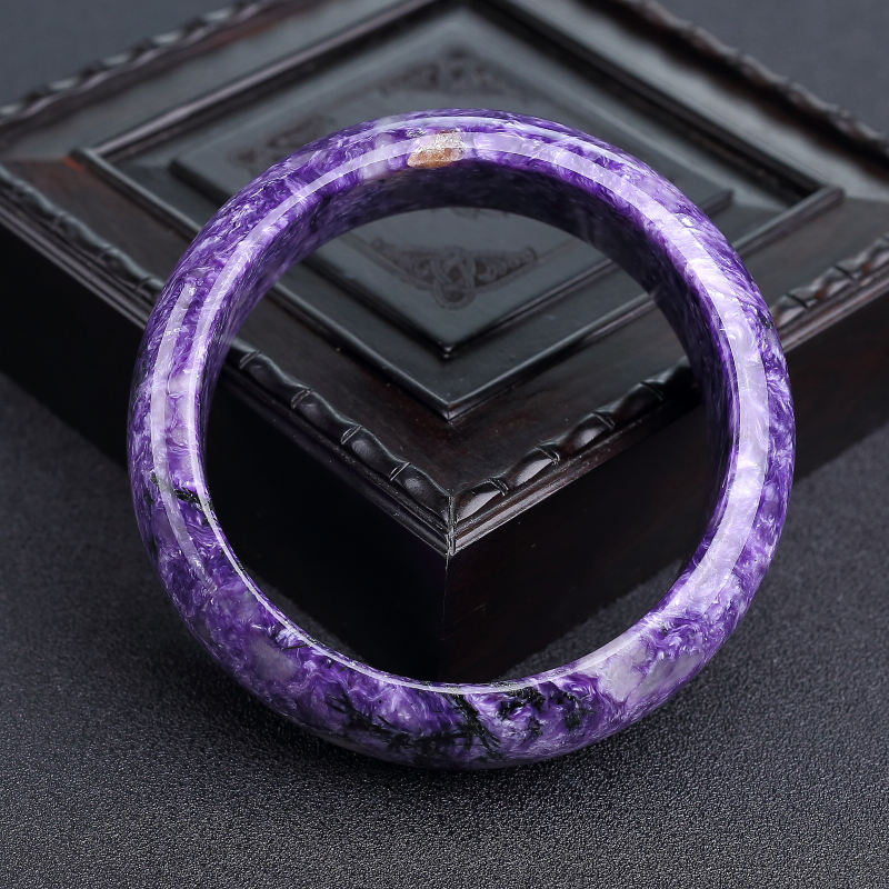 天然紫龙晶平安镯-红掌柜