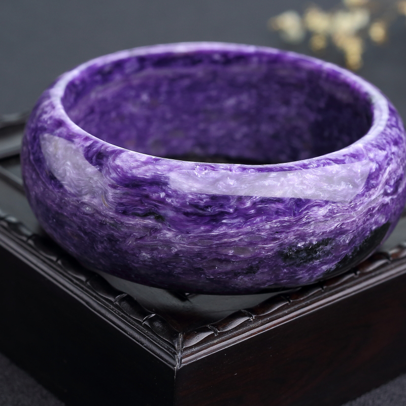 天然查罗石平安镯-红掌柜