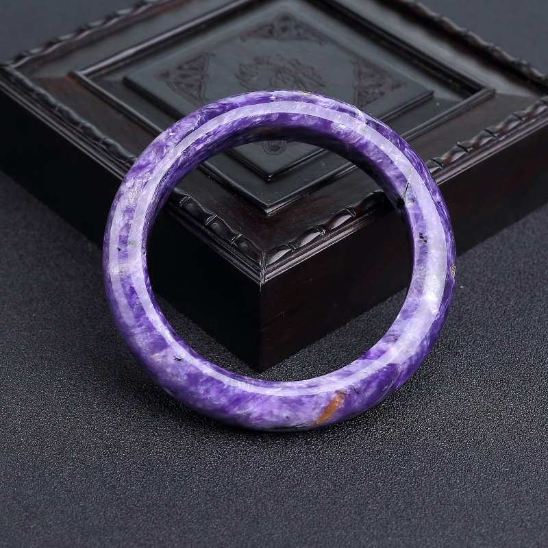 天然紫龙晶平安镯-红掌柜