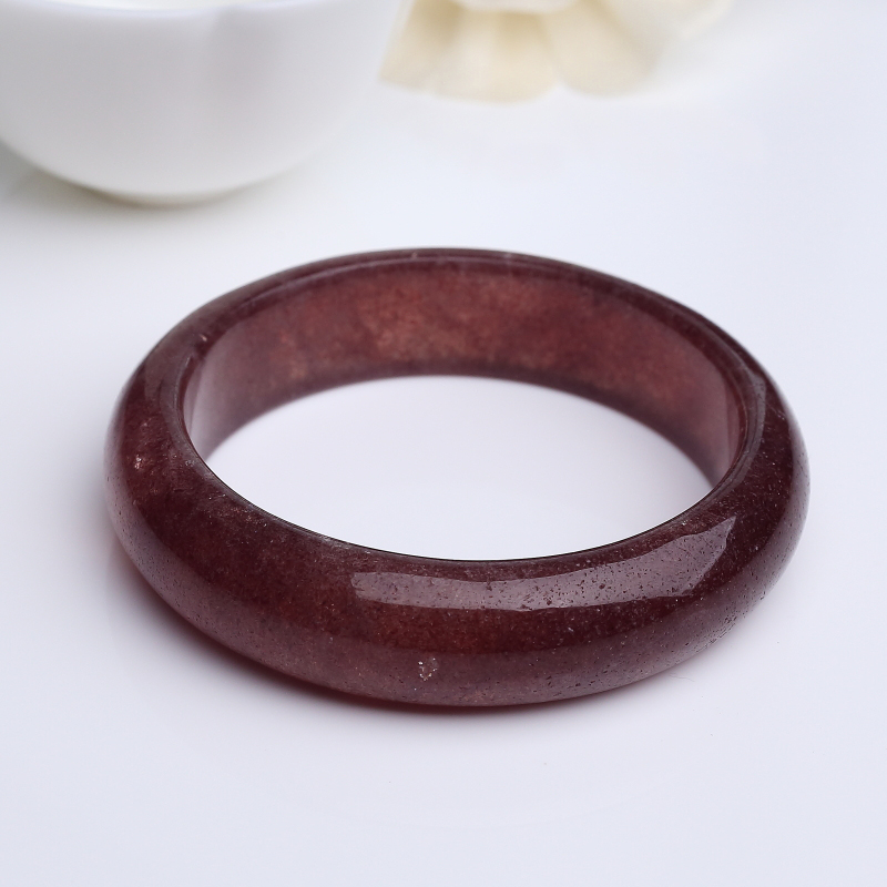 马达加斯加天然水晶平安镯-红掌柜