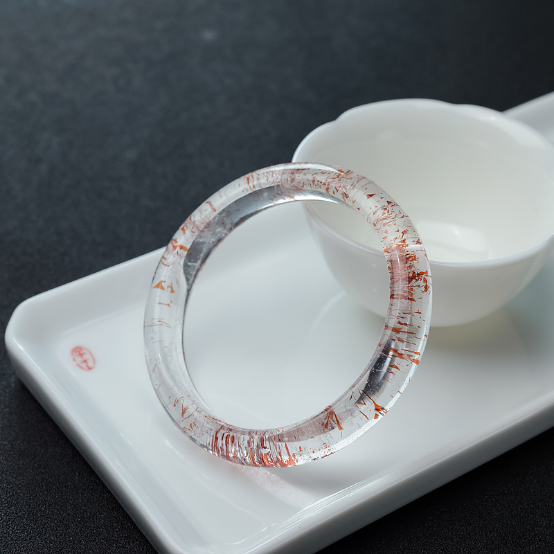 57mm金草莓晶平安镯-红掌柜