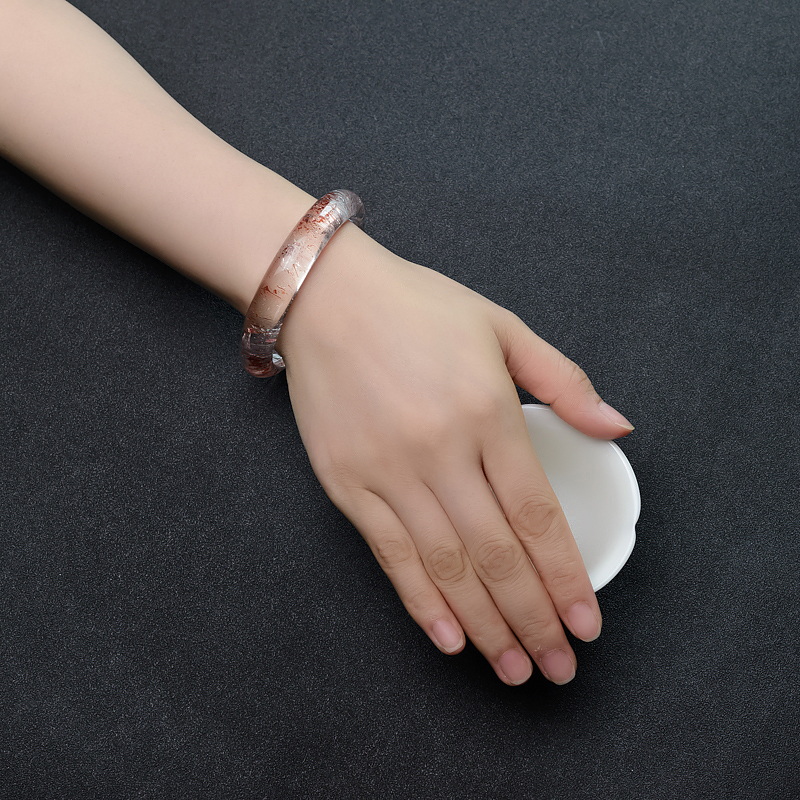 马达加斯加草莓晶平安镯-红掌柜