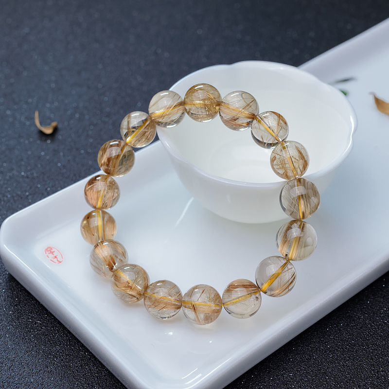 钛晶单圈手串-红掌柜