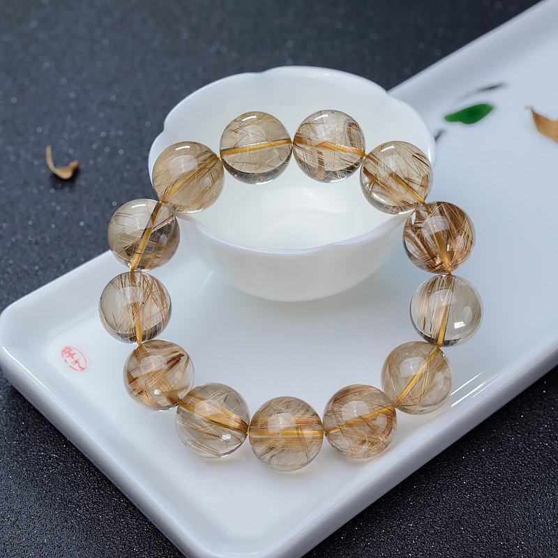 17mm钛晶单圈手串-红掌柜