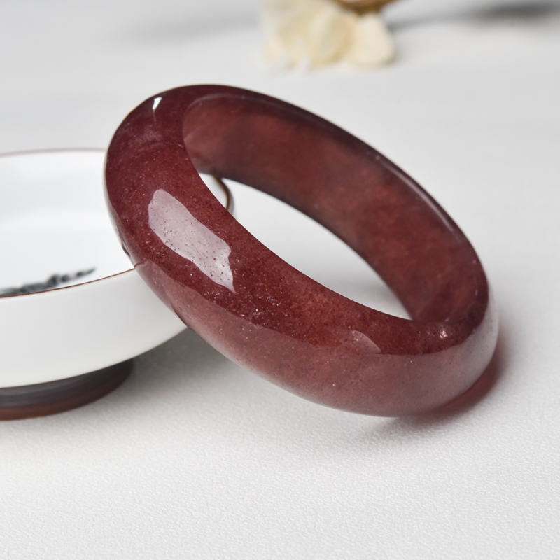 草莓晶平安镯 -红掌柜