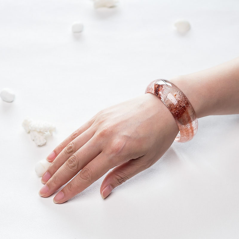 马达加斯加草莓晶平安镯-红掌柜