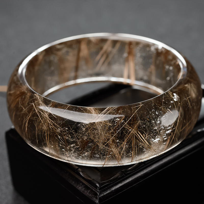 天然金发晶手镯-红掌柜