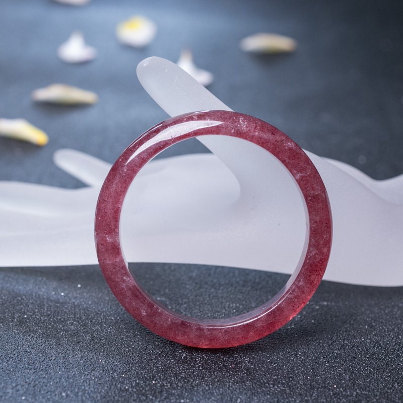 58.5mm草莓晶平安镯-红掌柜