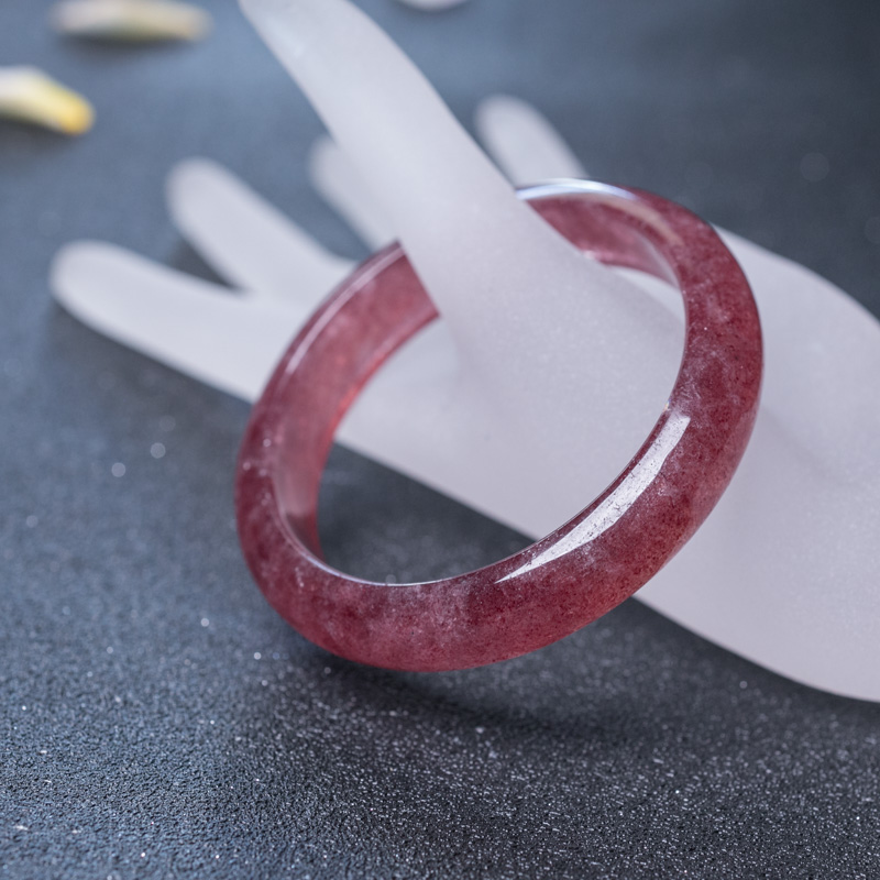 草莓晶平安镯-红掌柜